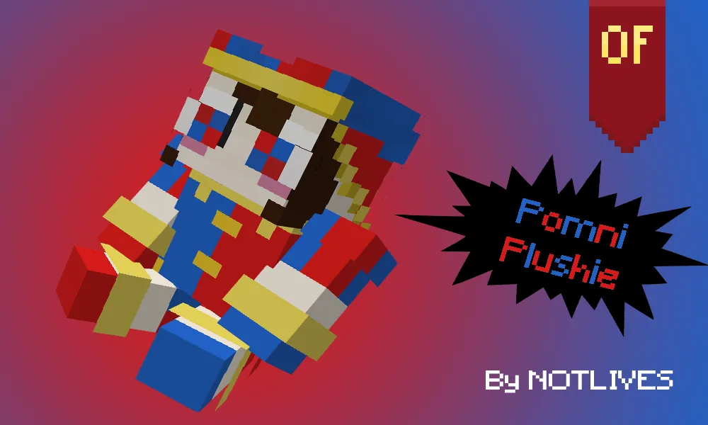 NOTLIVES's Pomni Plushie — скриншот 2 (Текстуры, Minecraft)