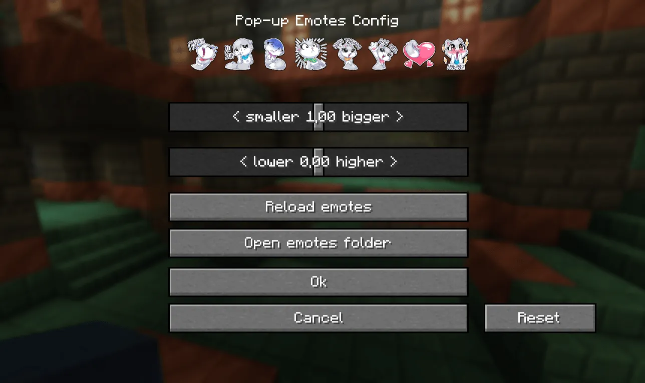 Pop-up Emotes, Моды, Minecraft