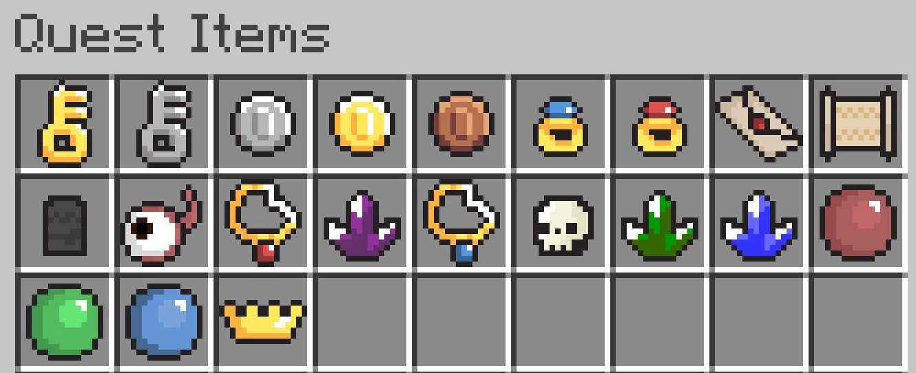 ItzCarzy's Quest Items — скриншот 1 (Моды, Minecraft)