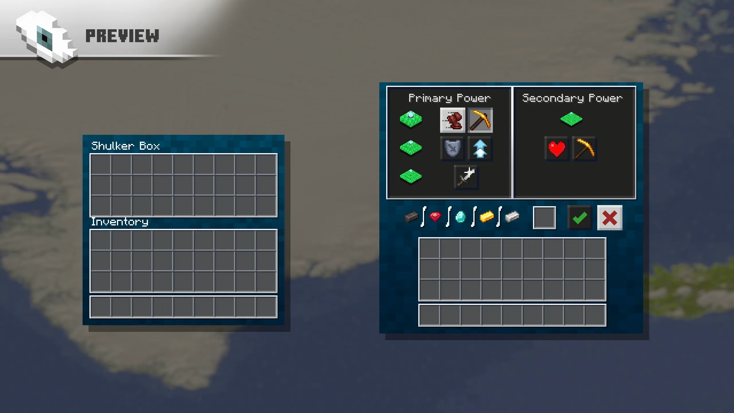 Earth GUI, Текстуры, Minecraft