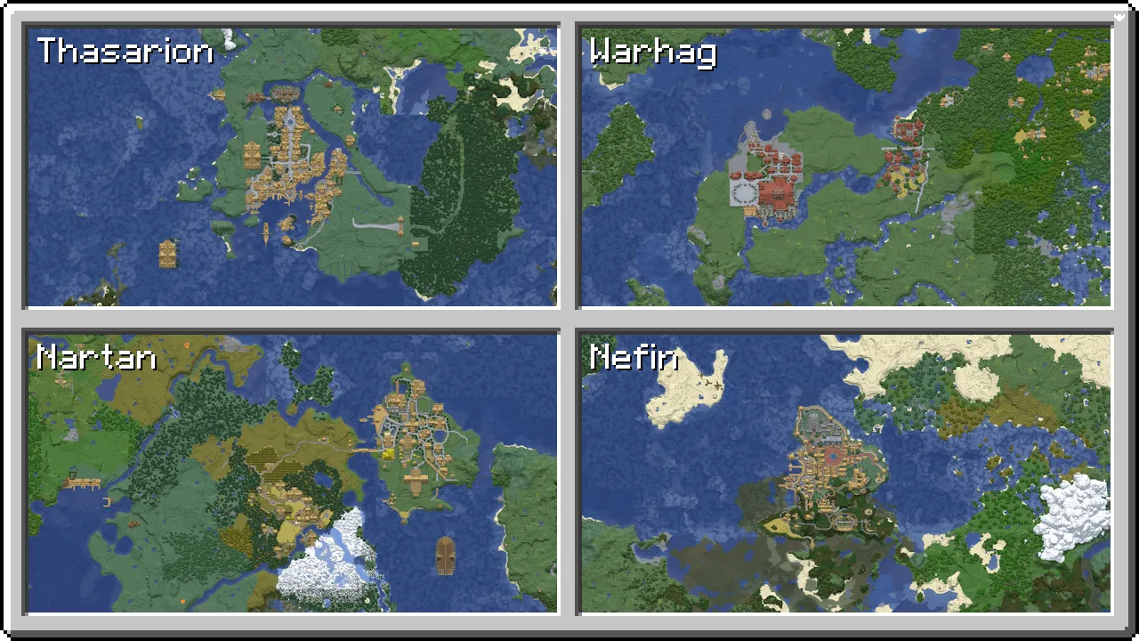 Tax' Kargeth Empire, Карты, Minecraft