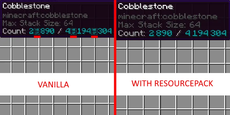 NBSP Thousand Separator Fix, Текстуры, Minecraft