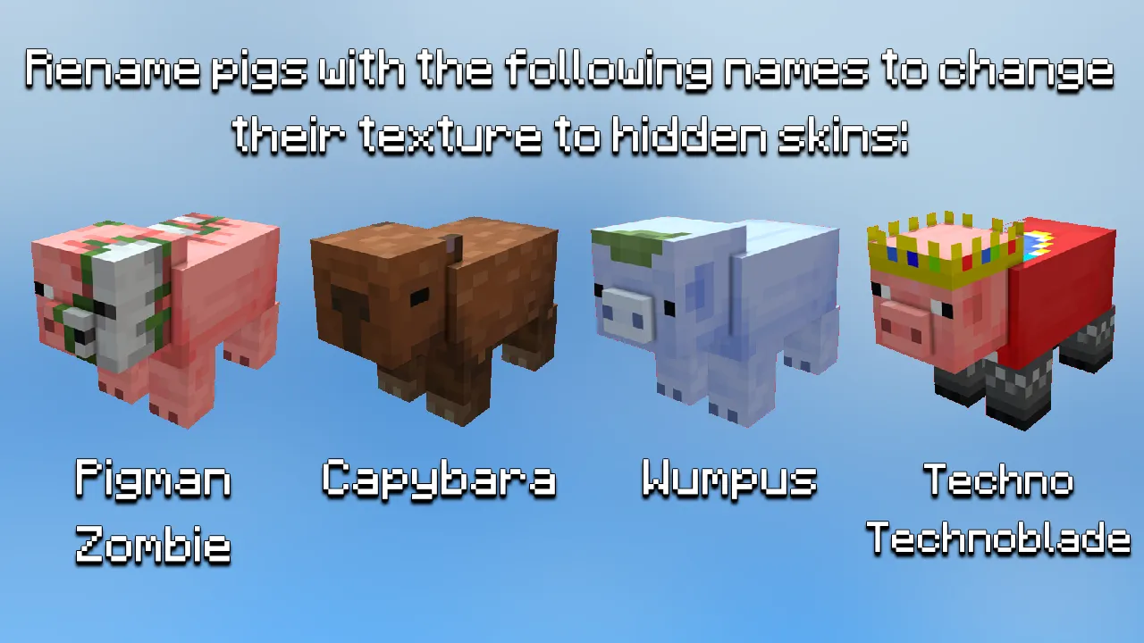 More Pig Variants — скриншот 2 (Текстуры, Minecraft)