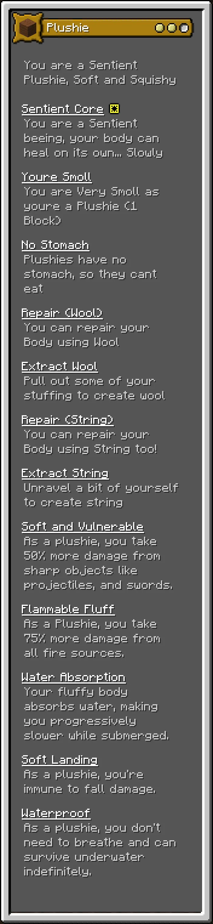 Poisons Origins, Моды, Minecraft