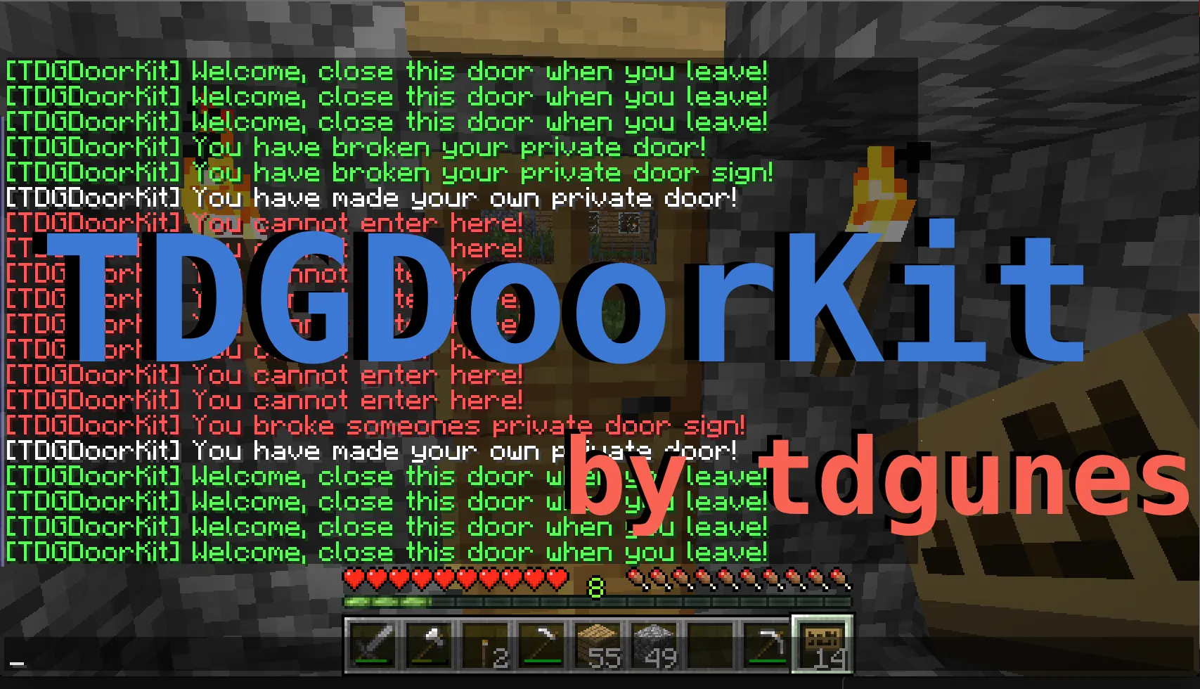 TDGDoorKit — скриншот 1 (Плагины, Minecraft)