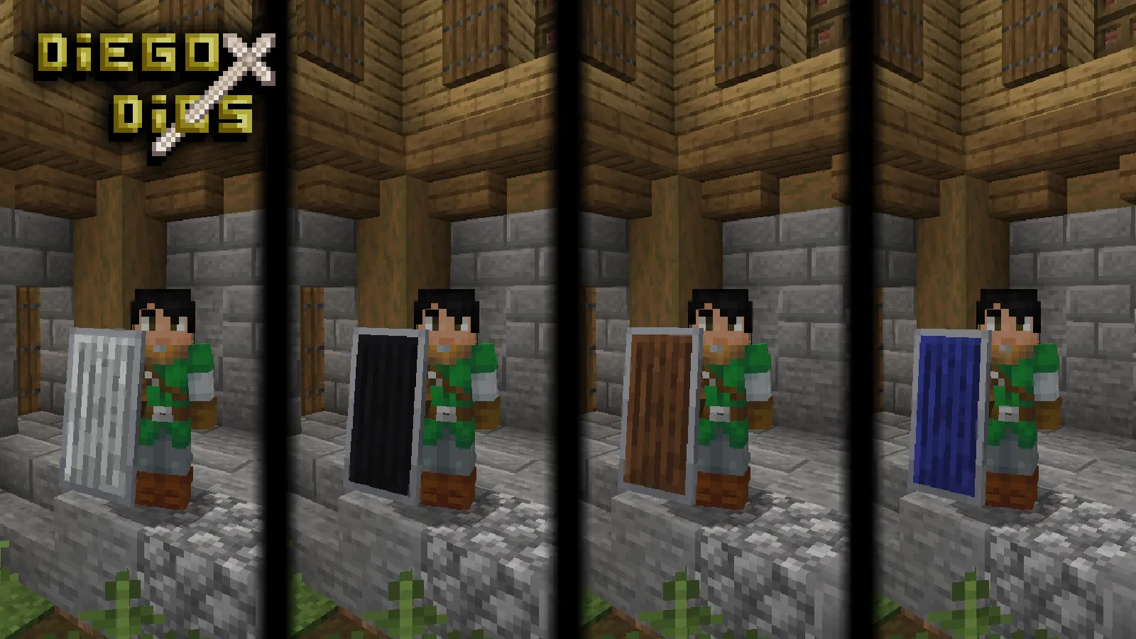 Wood shield designs, Текстуры, Minecraft