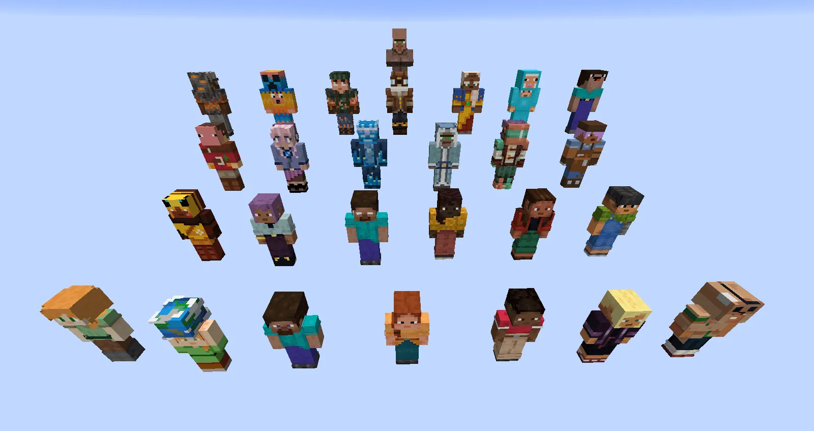 Alex And Steve Villagers, Текстуры, Minecraft