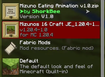 Mizuno Eating Animation — скриншот 1 (Текстуры, Minecraft)