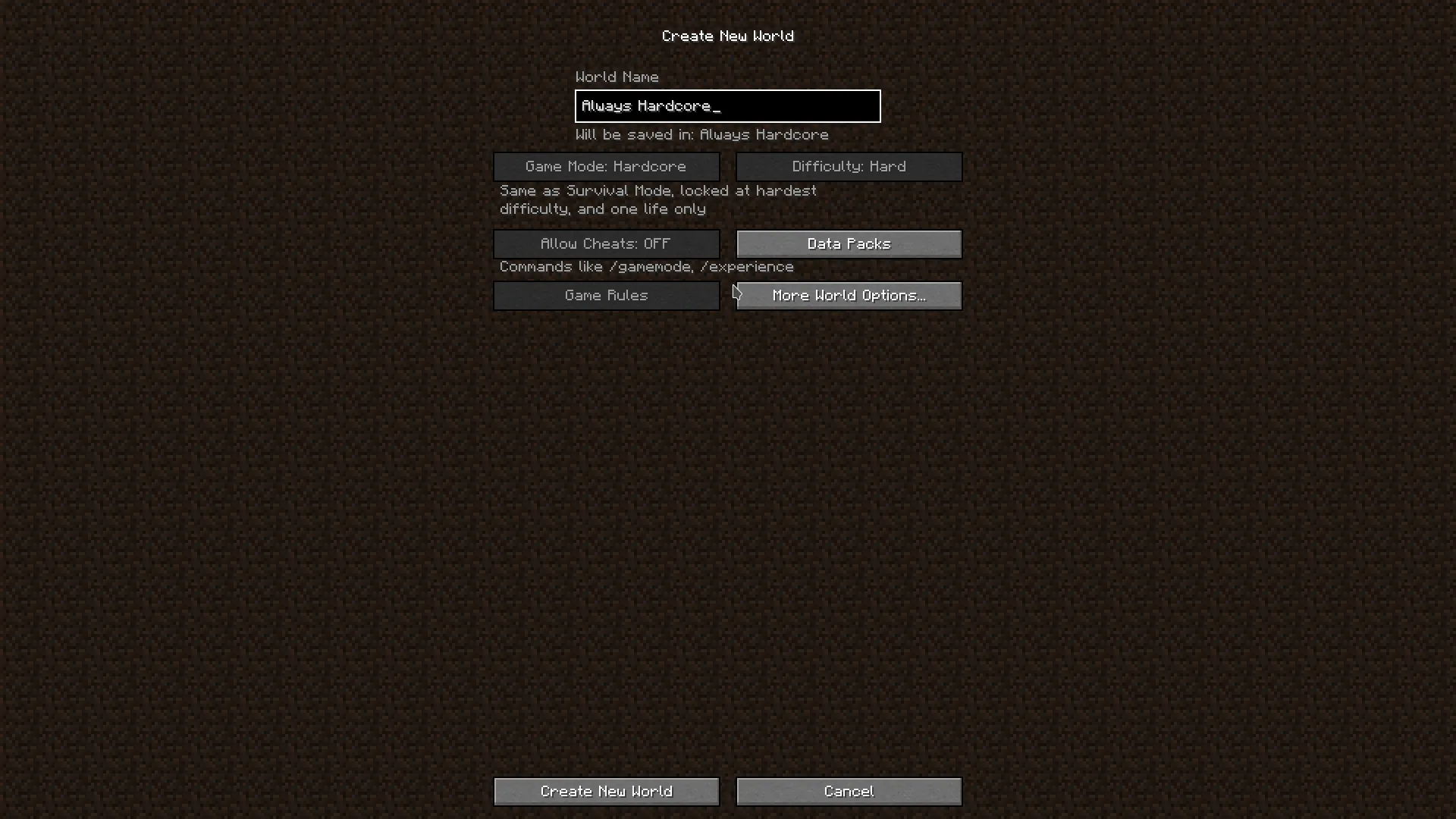 Always Hardcore — скриншот 1 (Моды, Minecraft)