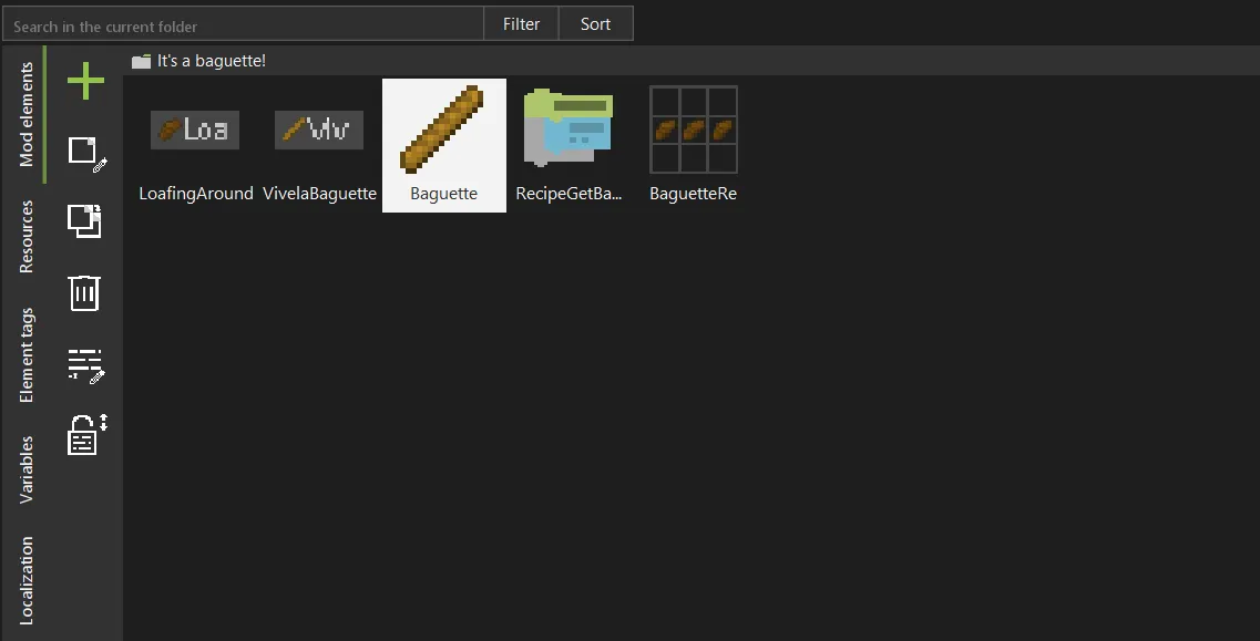 It's A Baguette!, Моды, Minecraft