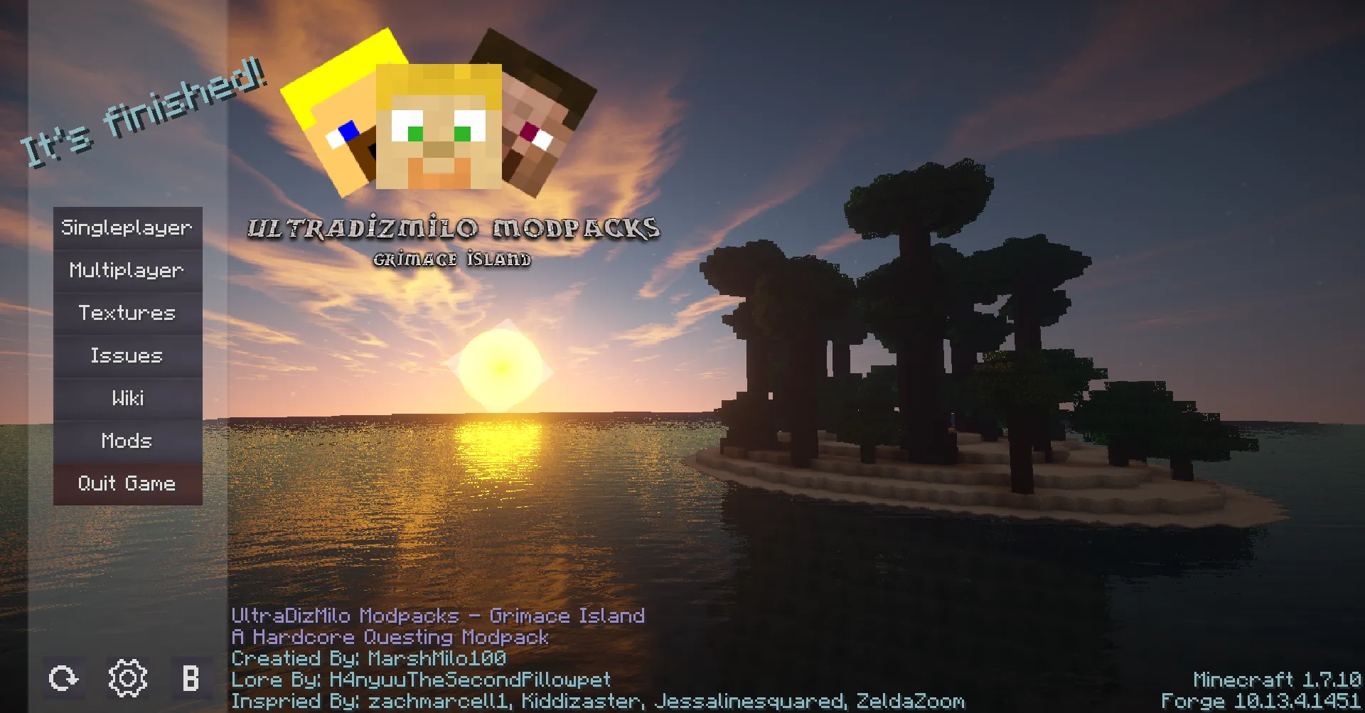 UltraDizMilo Modpacks - Grimace Island — скриншот 2 (Модпаки, Minecraft)