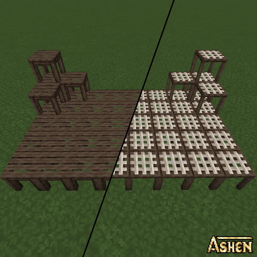 Ashen Vanilla Scaffolding — скриншот 1 (Текстуры, Minecraft)