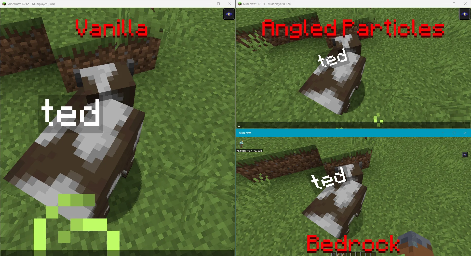 Angled Particles, Моды, Minecraft