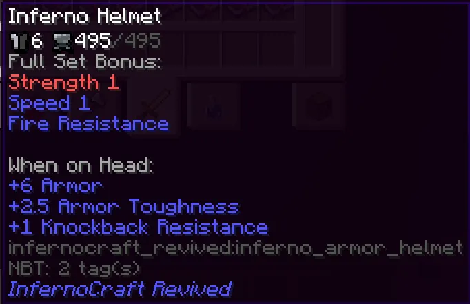 InfernoCraft Revived, Моды, Minecraft