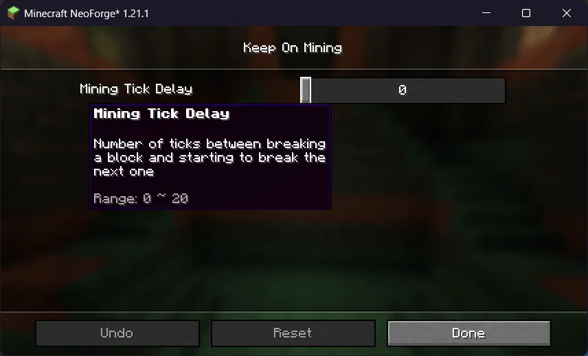 KeepOnMining — скриншот 1 (Моды, Minecraft)