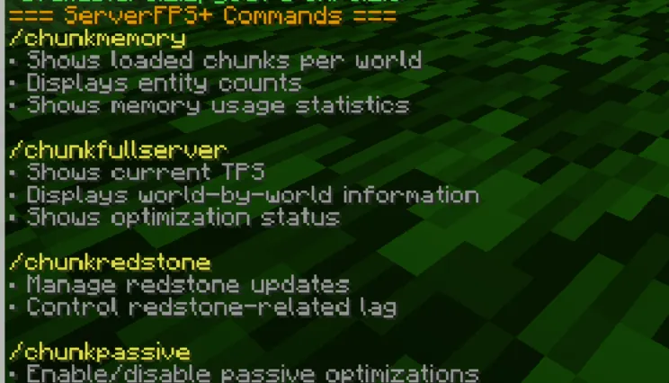 ServerTPSAndFPS++ — скриншот 1 (Плагины, Minecraft)