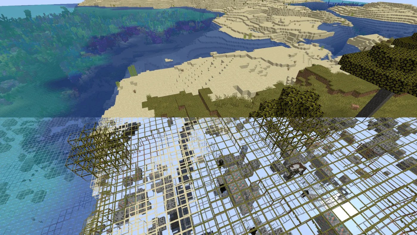 X-Ray Vision (xray), Текстуры, Minecraft