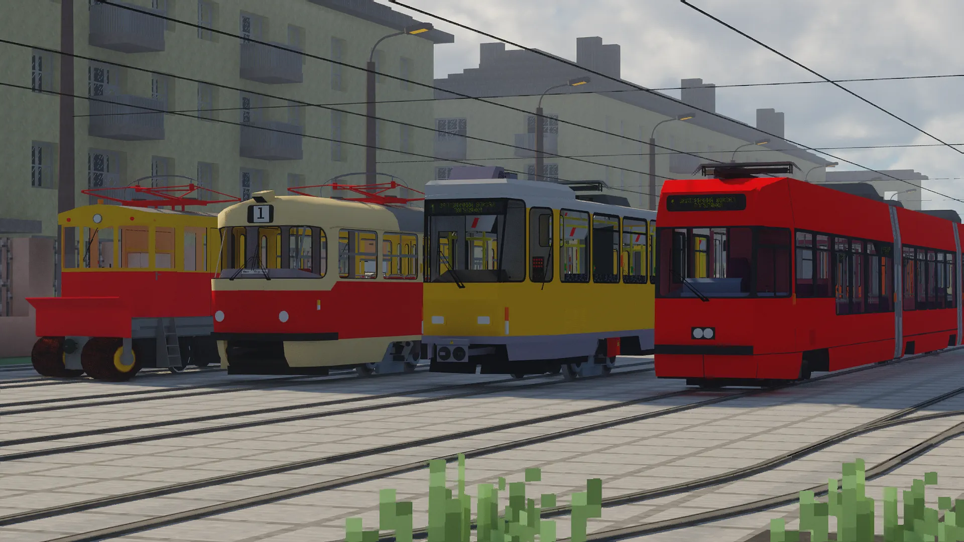 Tram pack Meter Gauge Edition [IR - Immersive Railroading] — скриншот 9 (Текстуры, Minecraft)