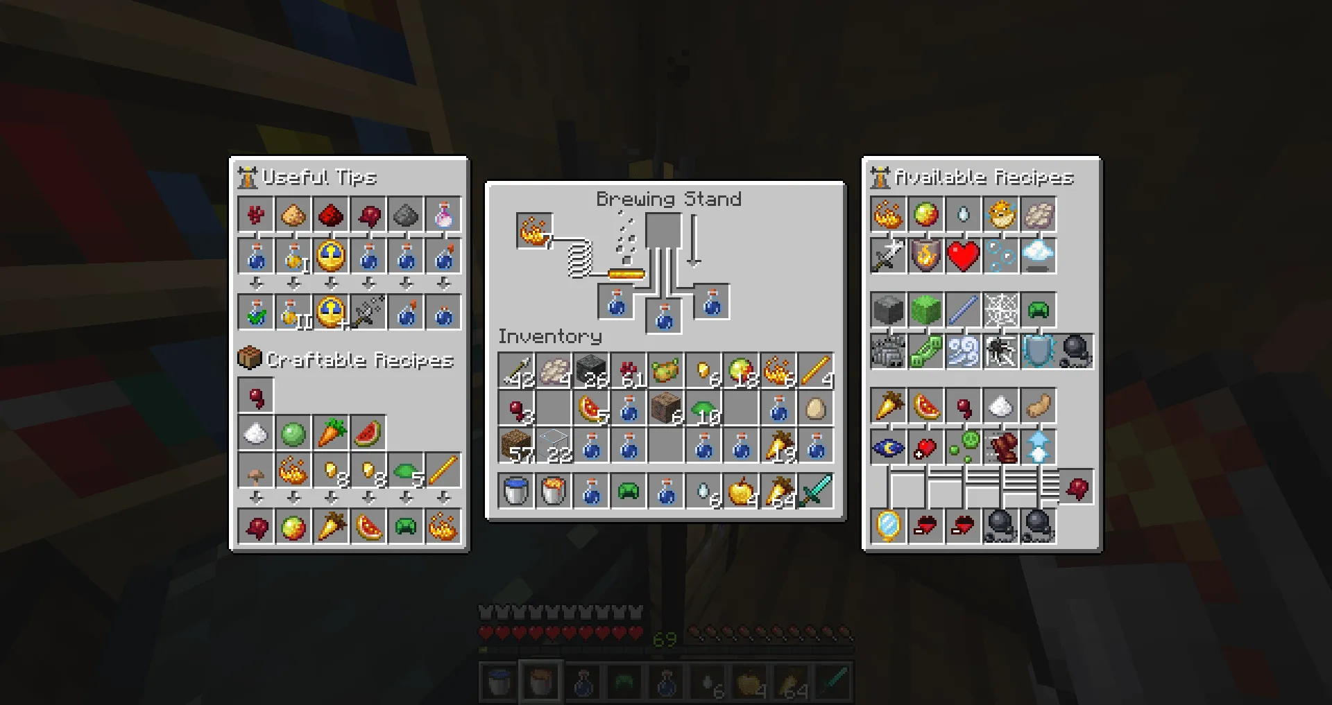 Potion Recipes: Vanilla Edition!, Текстуры, Minecraft