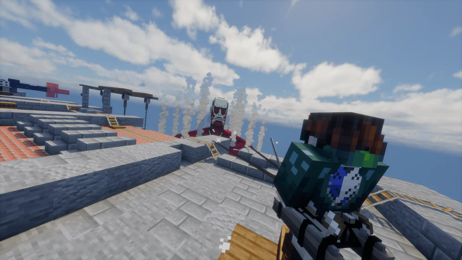 Shingeki no Kyojin (Attack on Titan) — скриншот 1 (Модпаки, Minecraft)
