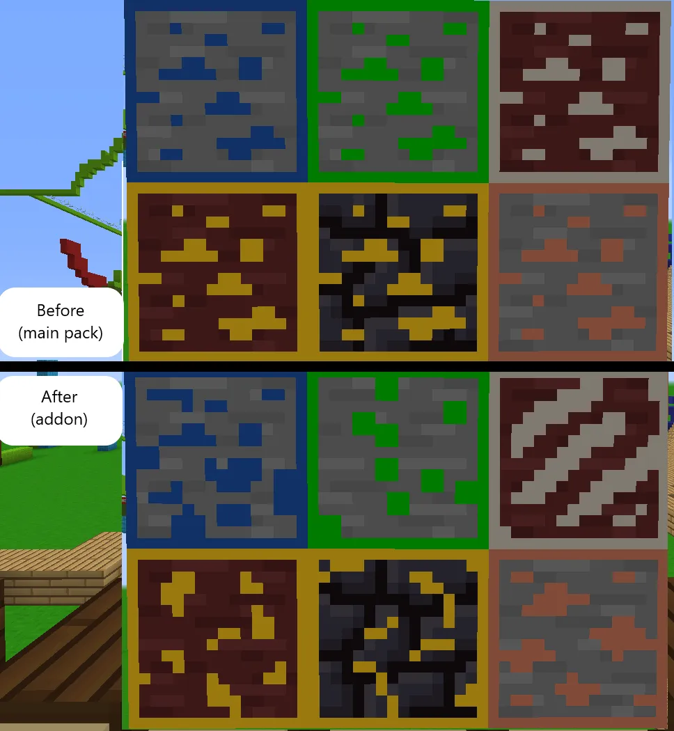 b0bbau_'s PvP Pack - Unique Ores Addon — скриншот 2 (Текстуры, Minecraft)