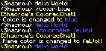 Shacrow's Colored Chat — скриншот 5 (Плагины, Minecraft)