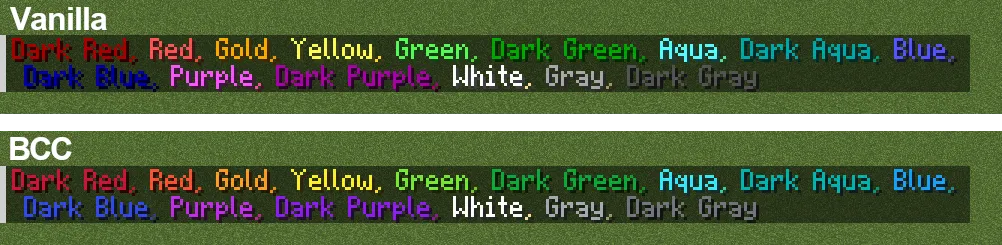 Better Color Codes — скриншот 1 (Текстуры, Minecraft)