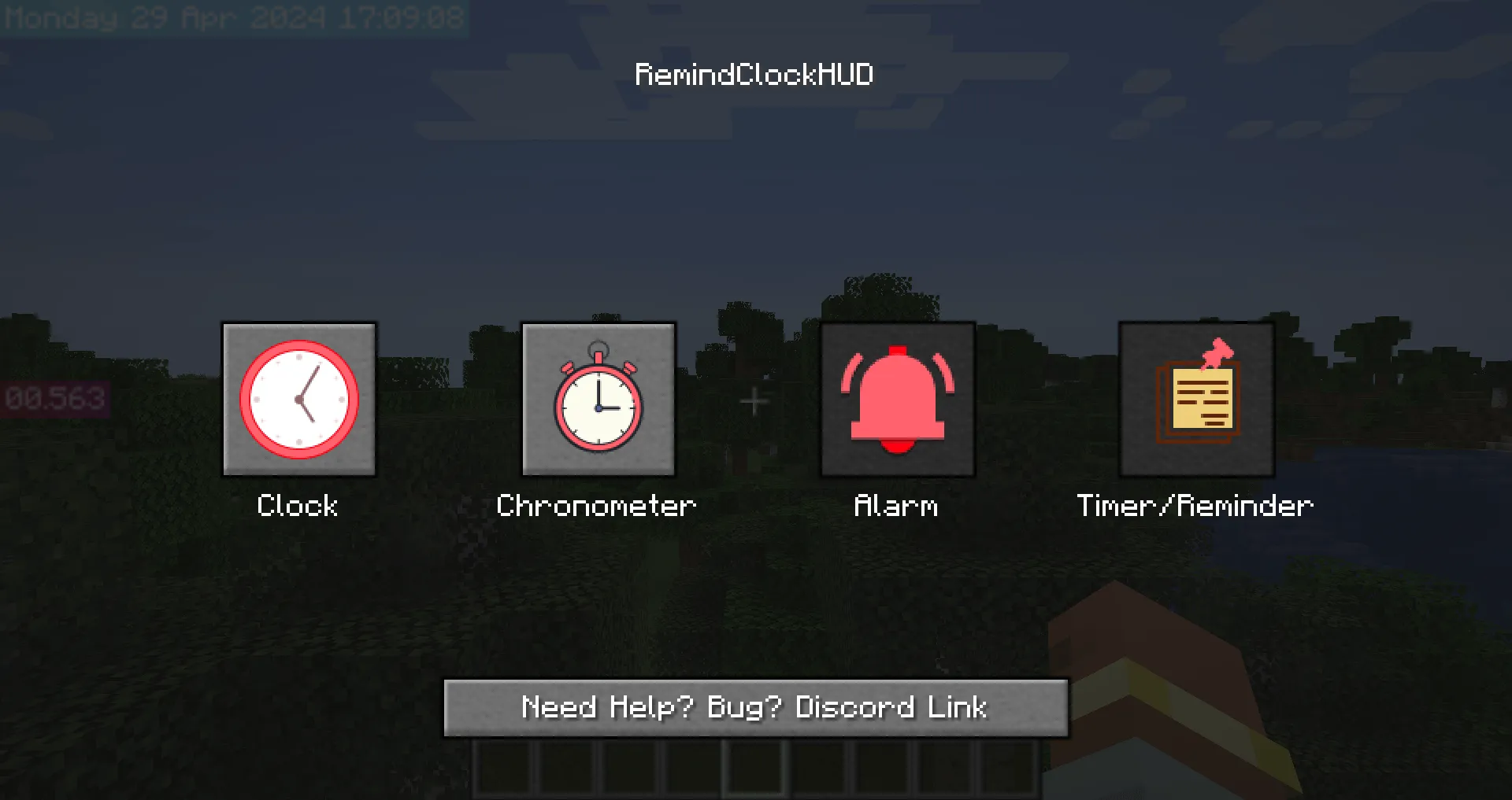 Remind Clock HUD, Моды, Minecraft