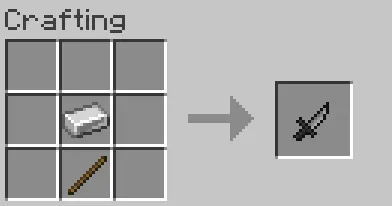 Survival knife recipe — скриншот 1 (Моды, Minecraft)