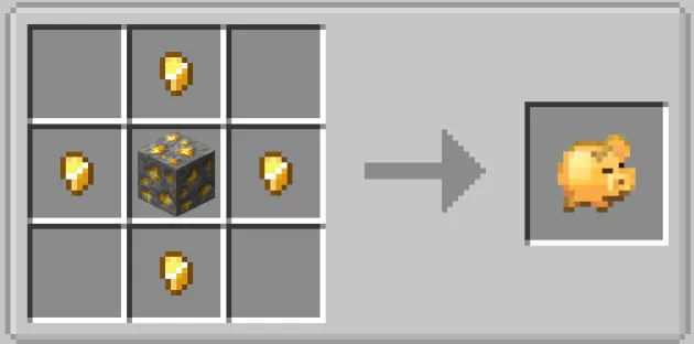 Golden Piggy Charm — скриншот 2 (Моды, Minecraft)