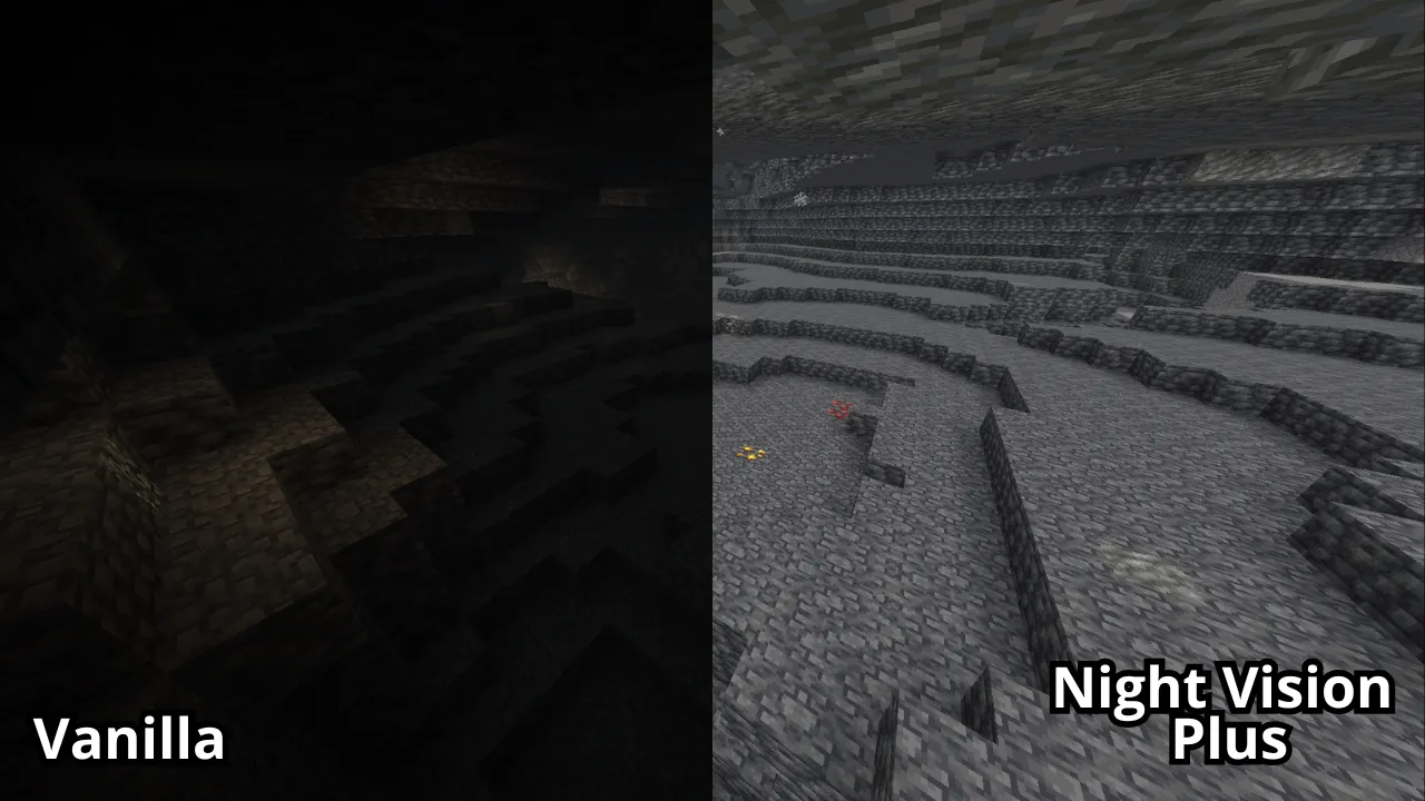 Night Vision Plus, Текстуры, Minecraft