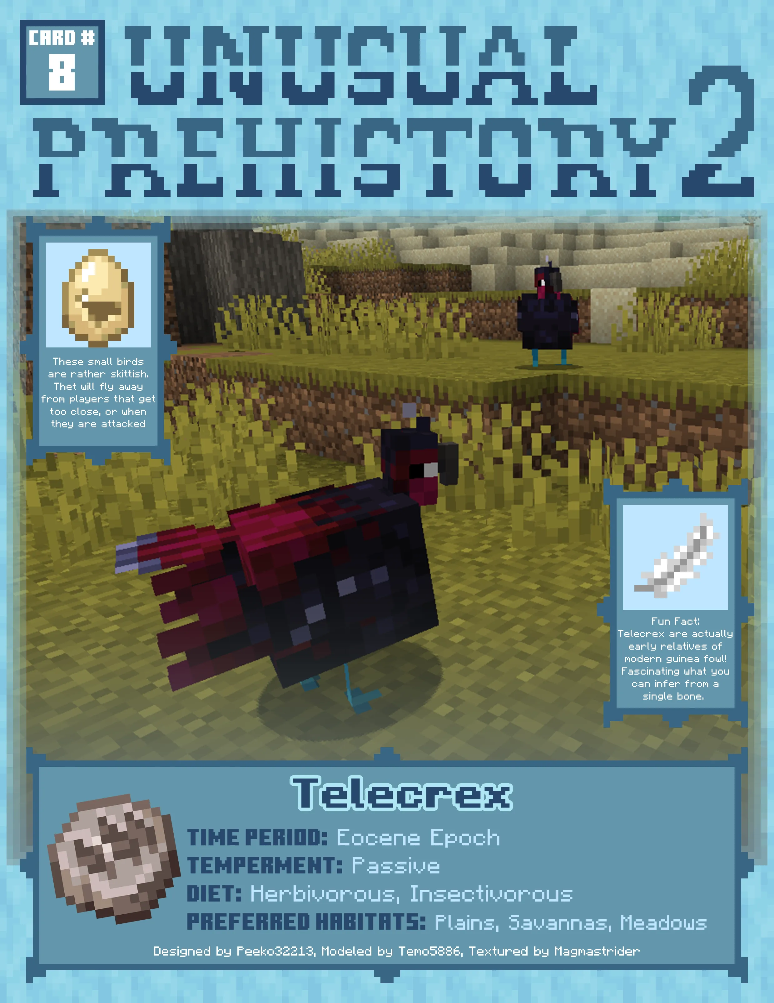 Unusual Prehistory 2, Моды, Minecraft