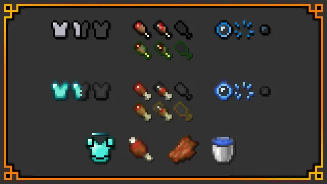 Recolored Survival Bars (RSB) [Diamond] — скриншот 1 (Текстуры, Minecraft)