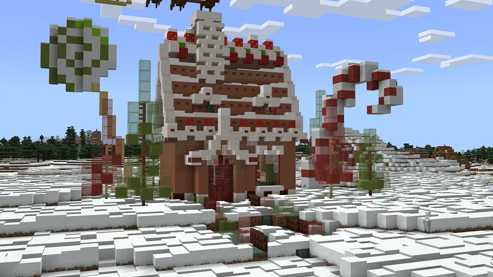 Gingerbread House | Simple Starters | A Christmas Themed cottage | — скриншот 7 (Карты, Minecraft)