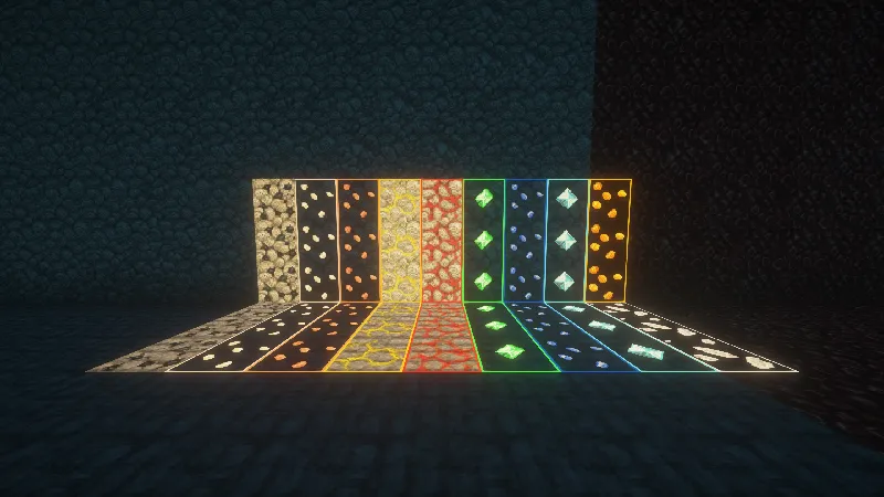 John Smith Legacy - Glowing Ores — скриншот 8 (Текстуры, Minecraft)