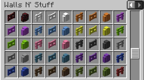 WallsNStuff, Моды, Minecraft