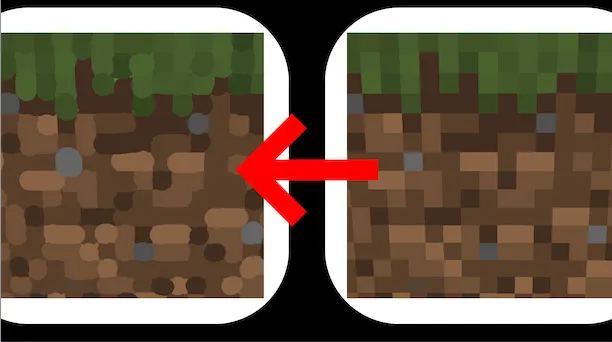 Pixel to circle, Текстуры, Minecraft