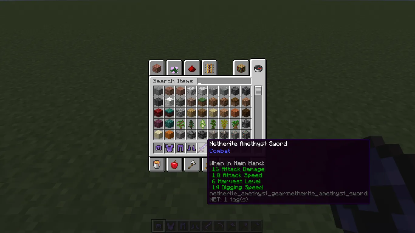 Netherite Amethyst Gear, Моды, Minecraft