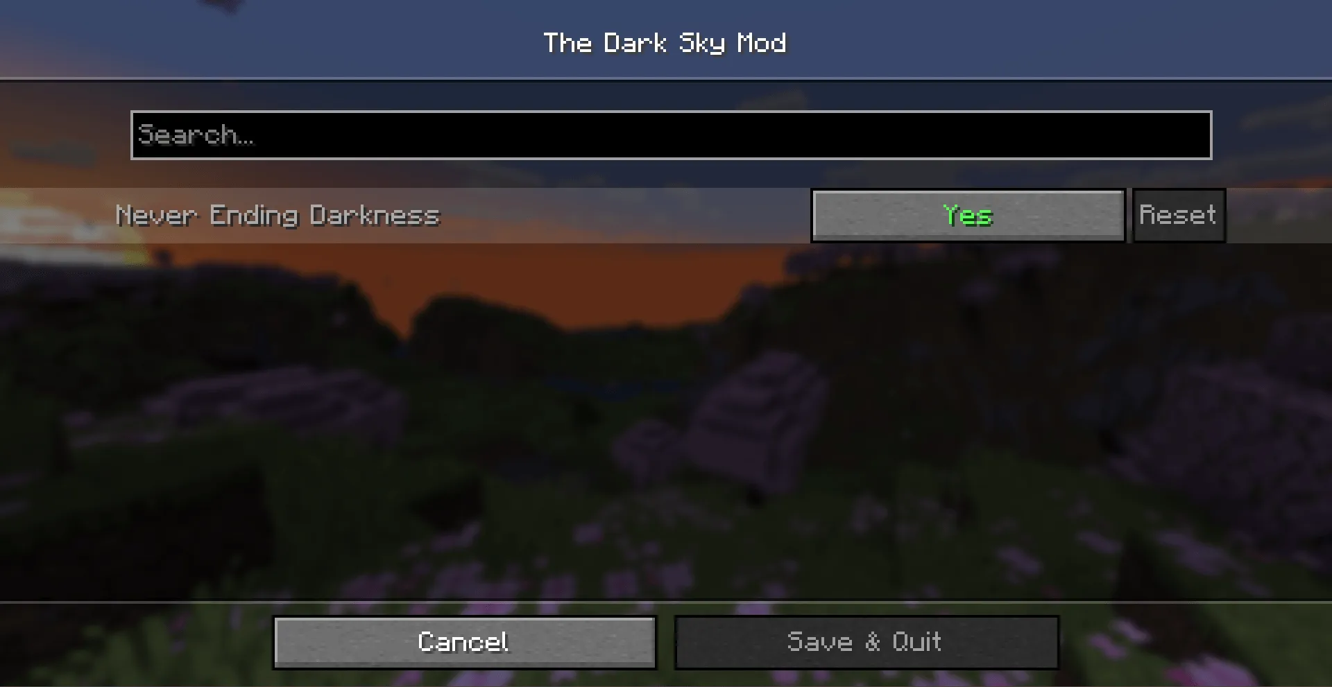 Dark Sky, Моды, Minecraft
