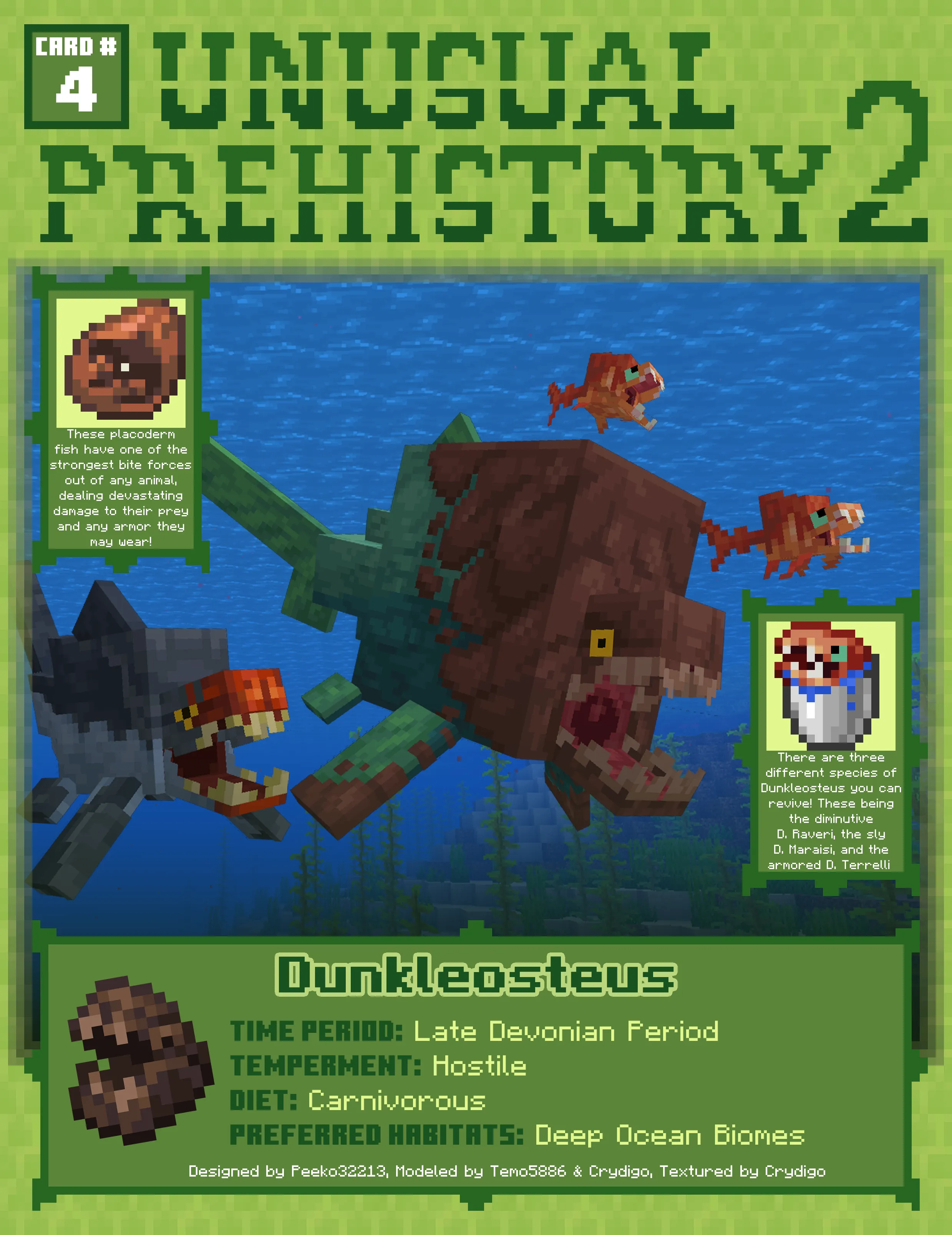 Unusual Prehistory 2, Моды, Minecraft