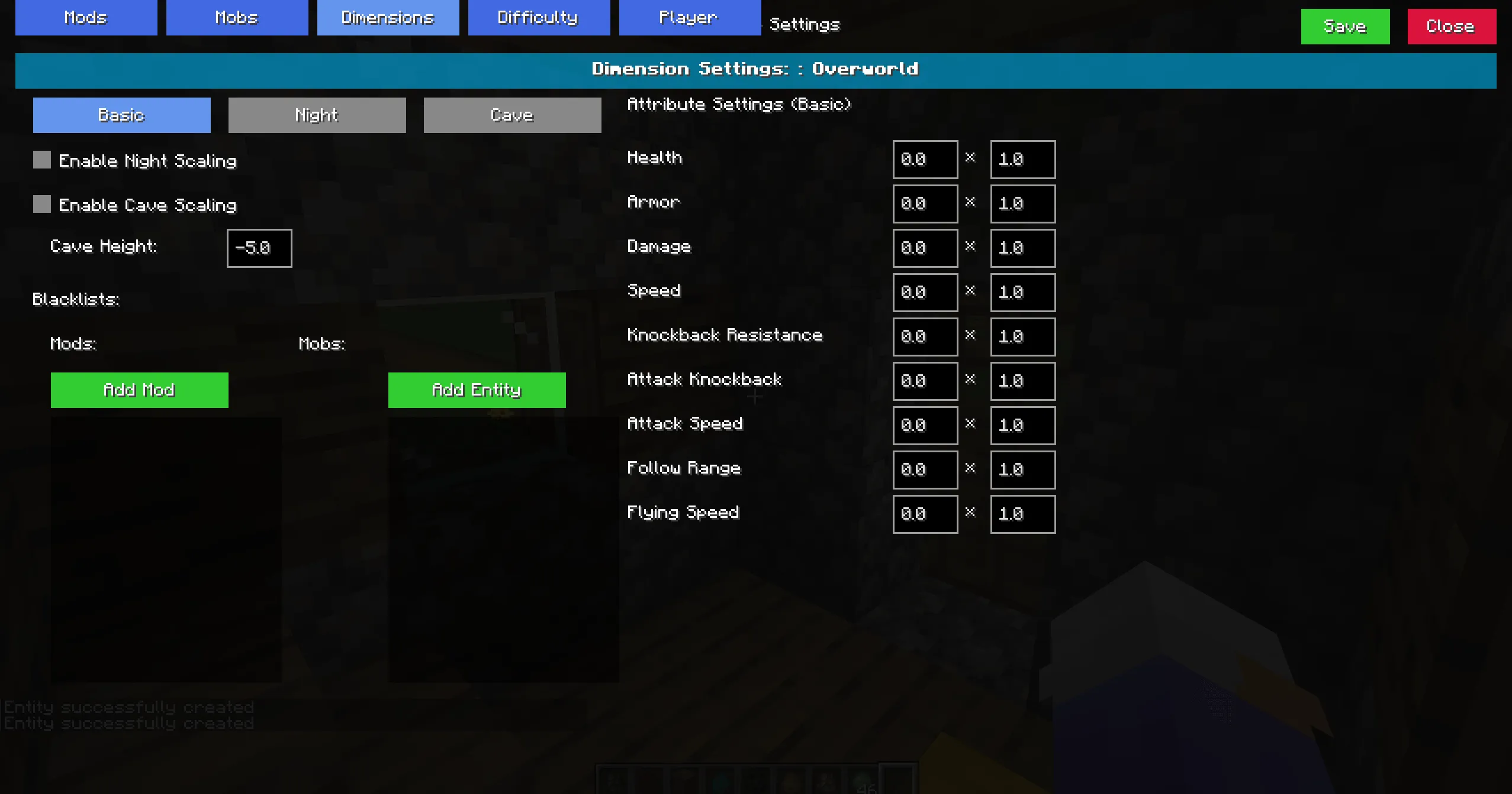 Dimension Amplifier & MobScaler, Моды, Minecraft