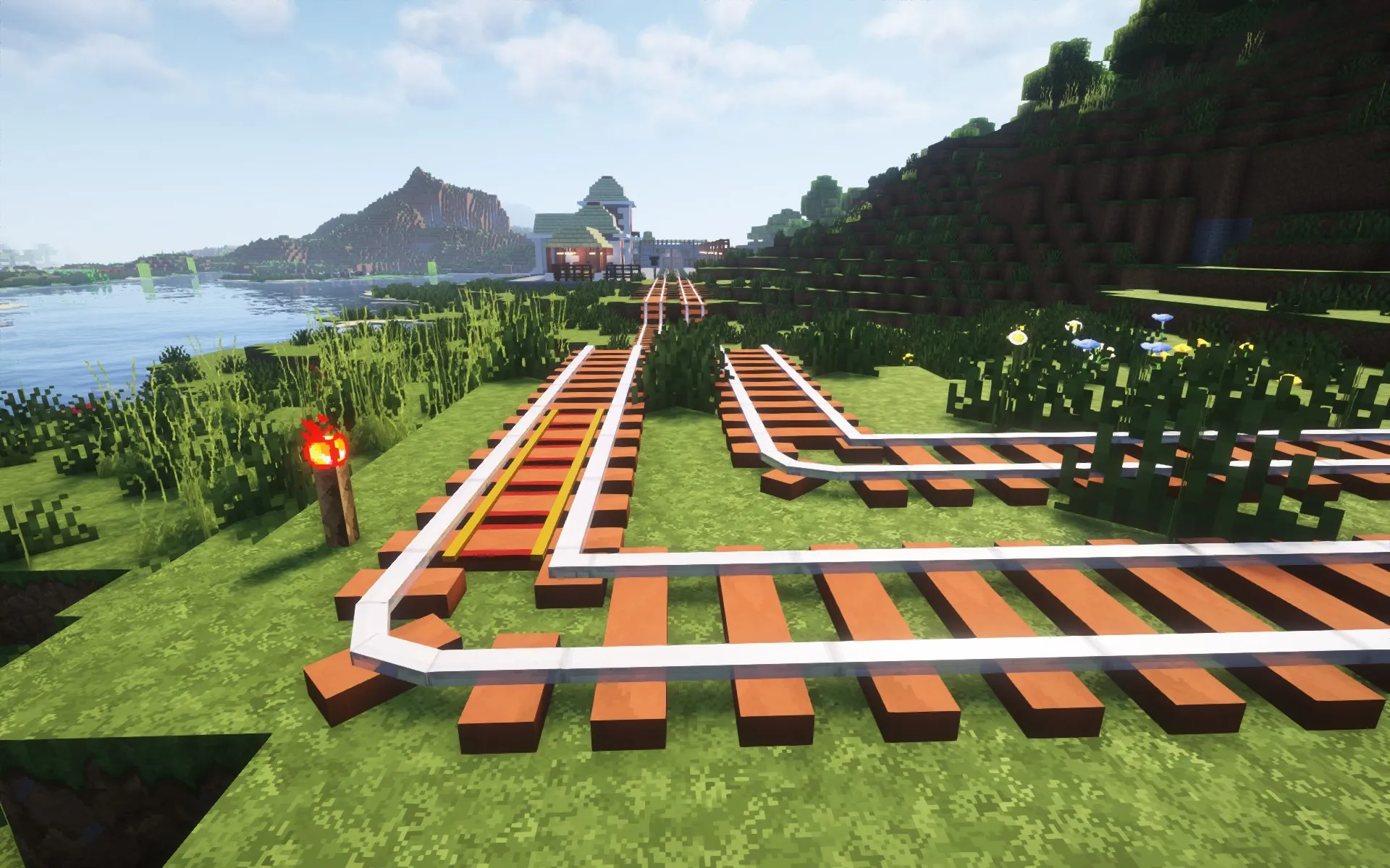 Stripped Acacia Log Rail (3d models) — скриншот 1 (Текстуры, Minecraft)