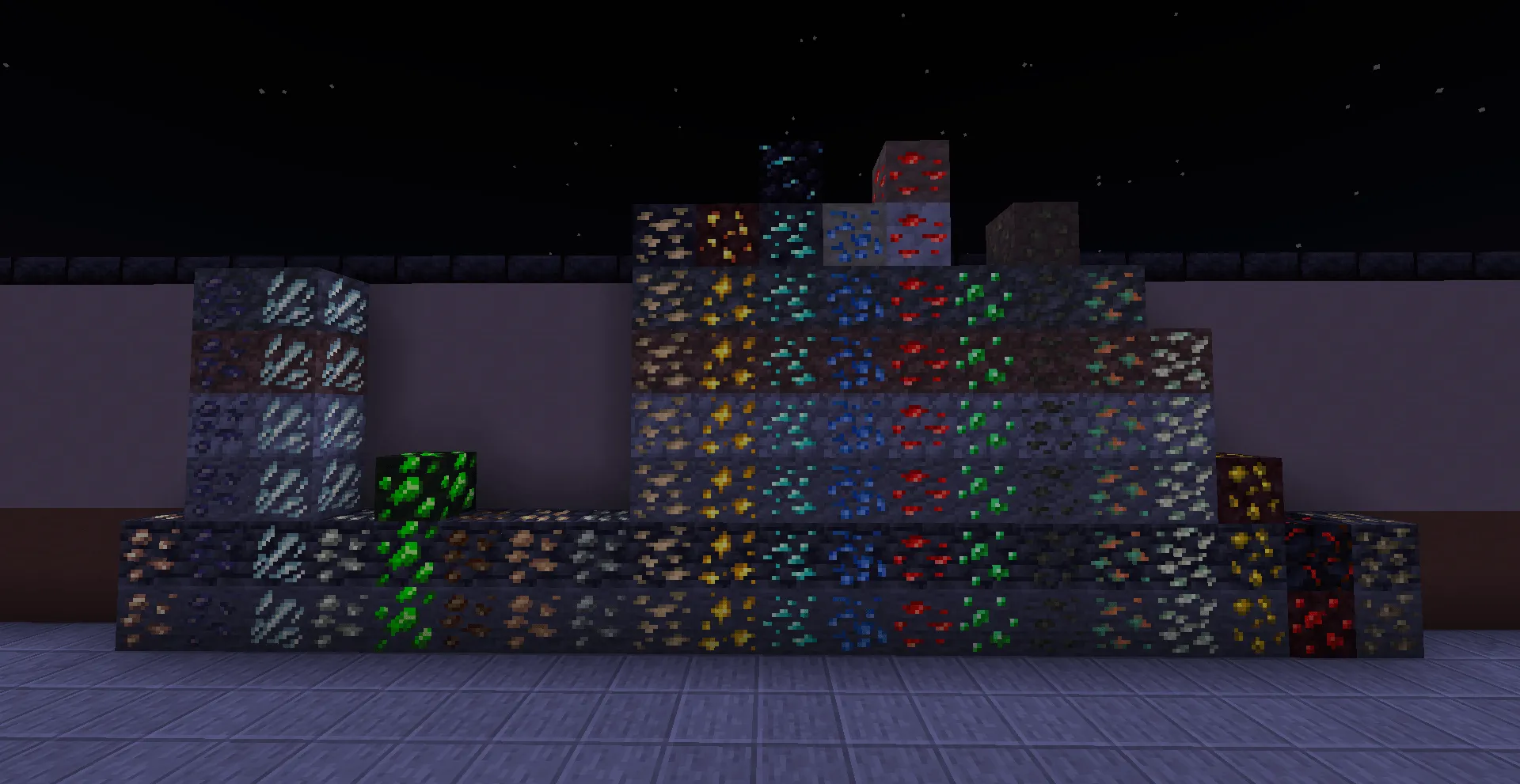 Glow Up - Emissive Ores — скриншот 1 (Текстуры, Minecraft)