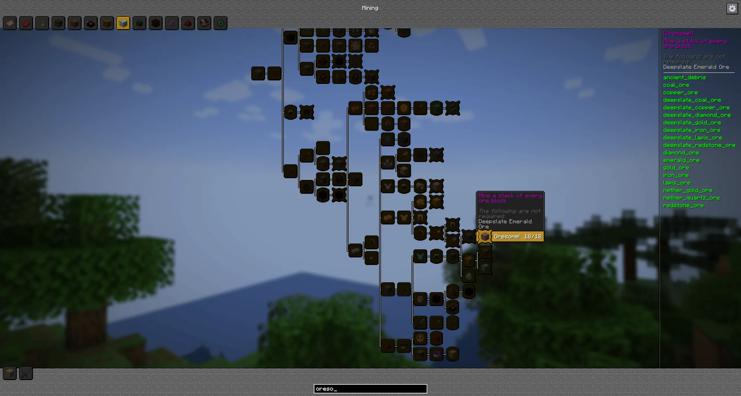 Advancements Reloaded — скриншот 1 (Моды, Minecraft)