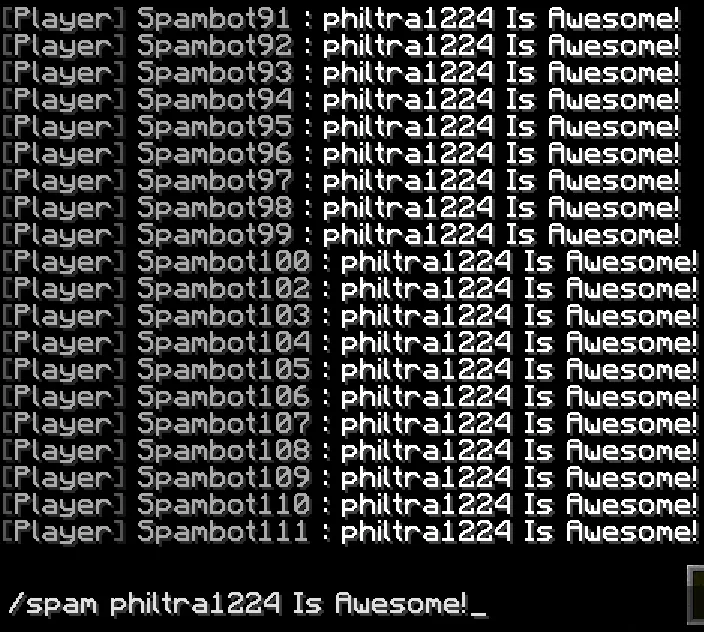 ChatSpammer+ — скриншот 2 (Плагины, Minecraft)
