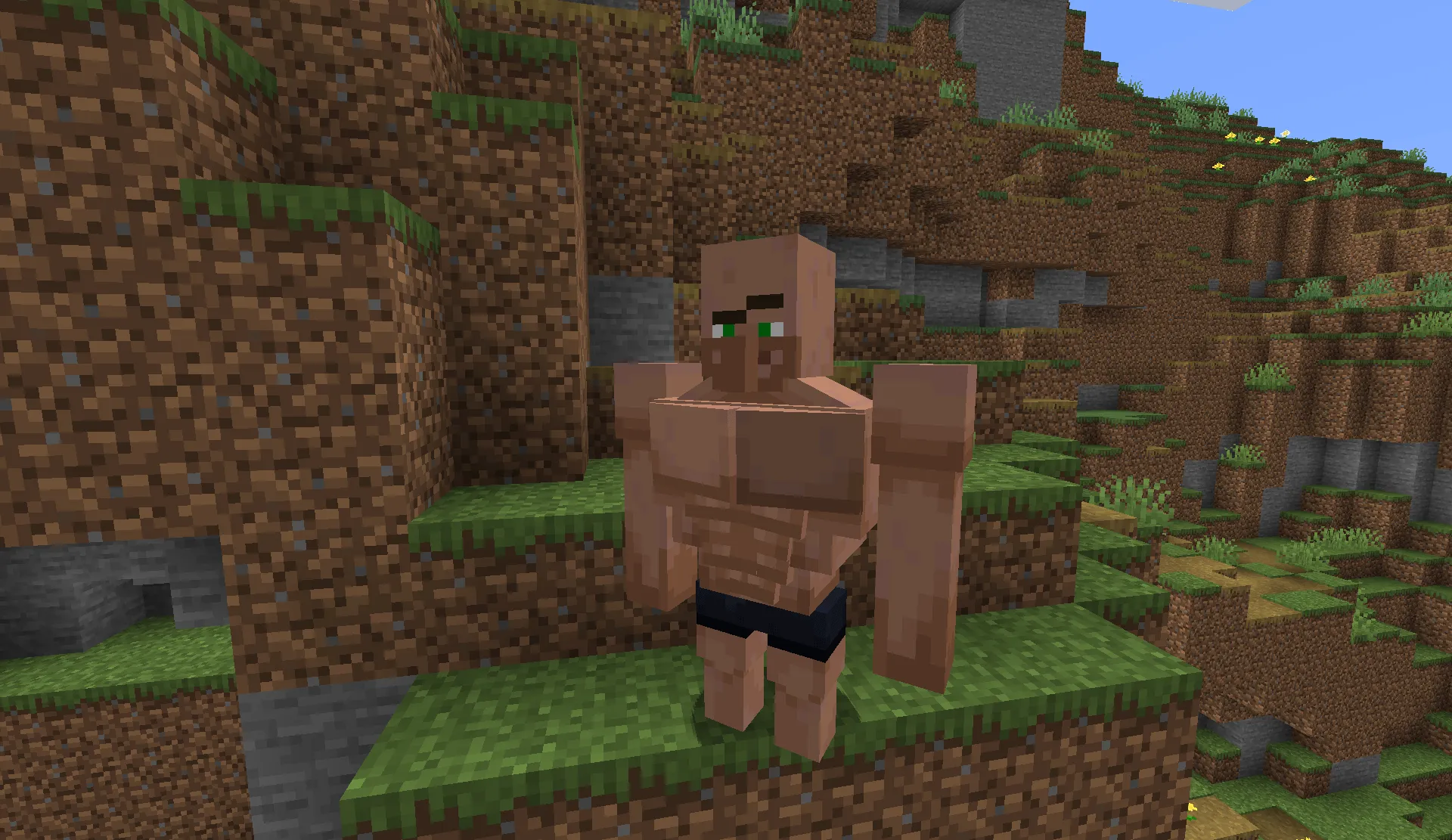 Gigachad Villager, Текстуры, Minecraft