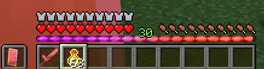 Pink XP Bar and Enchantment Glint — скриншот 3 (Текстуры, Minecraft)