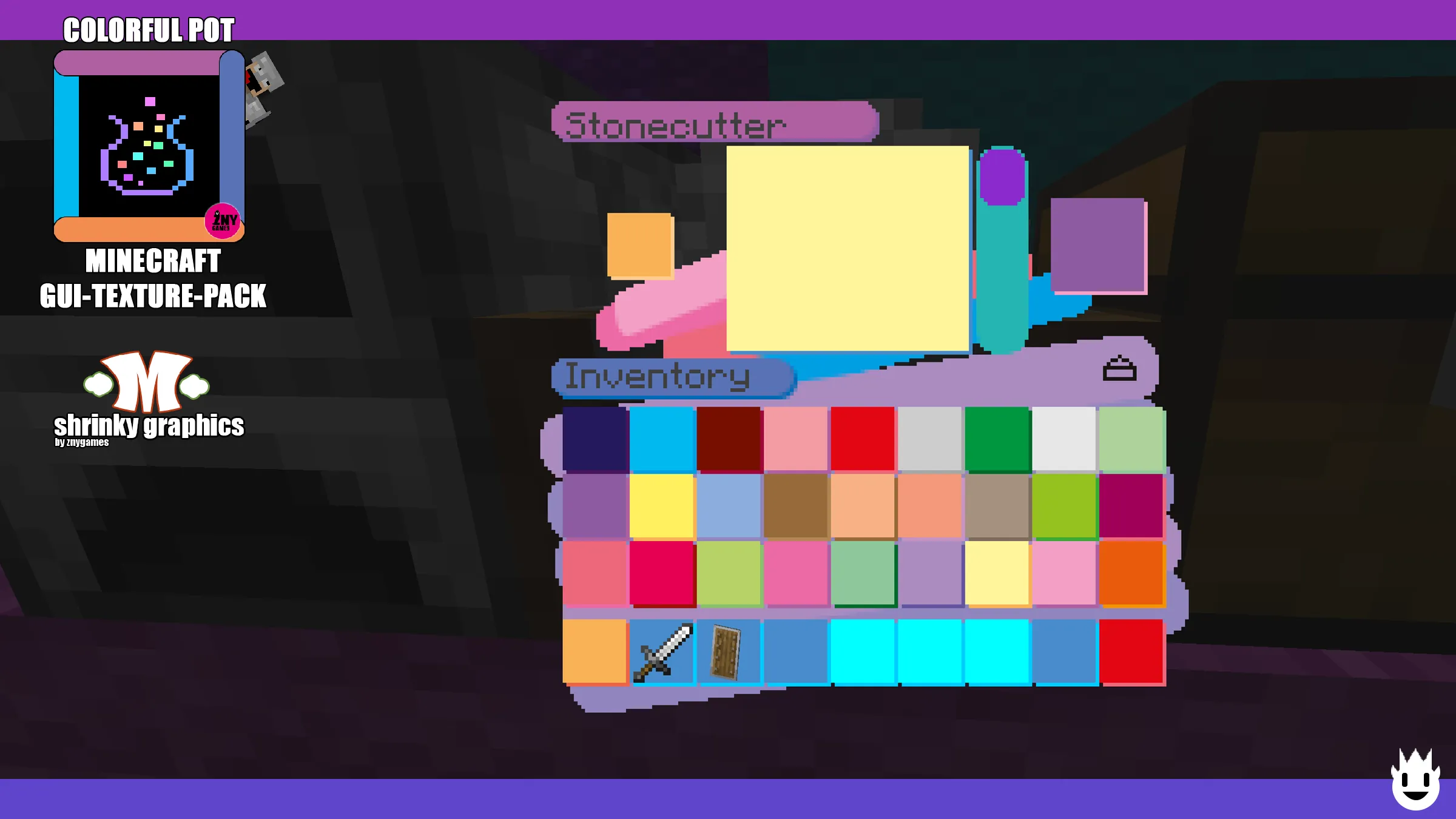 COLORFUL POT | GUI-TEXTURE-PACK — скриншот 1 (Текстуры, Minecraft)