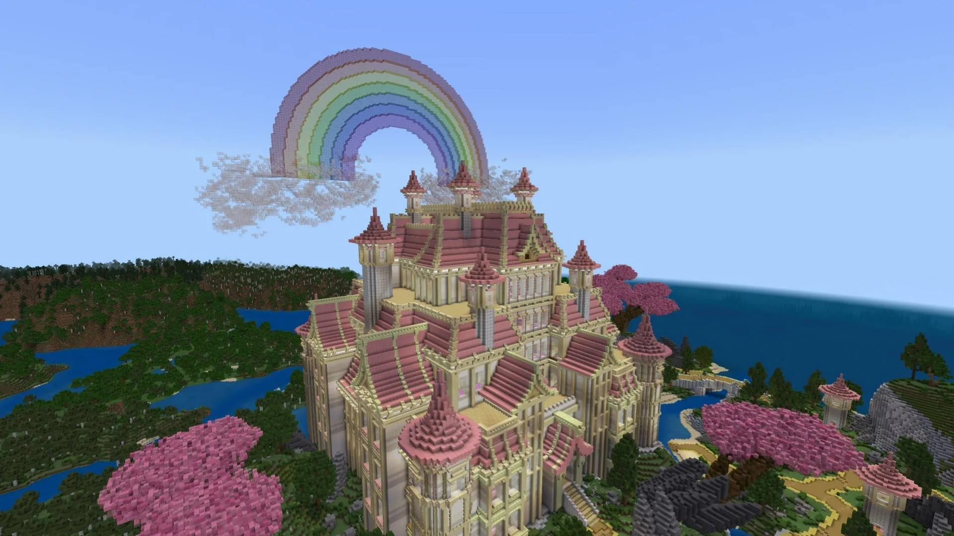 Pink Castle - Survival Spawn, Карты, Minecraft