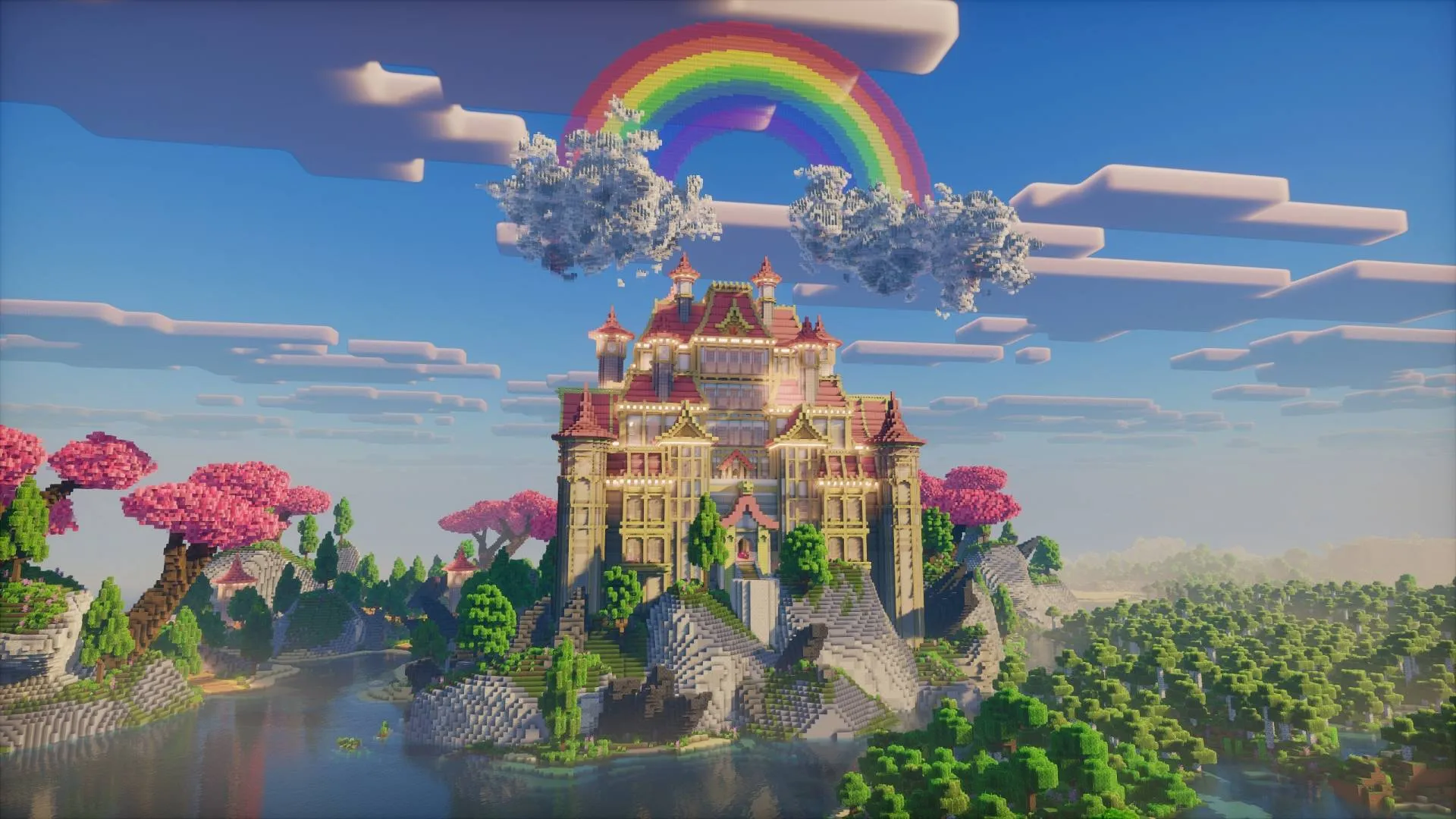 Pink Castle - Survival Spawn, Карты, Minecraft